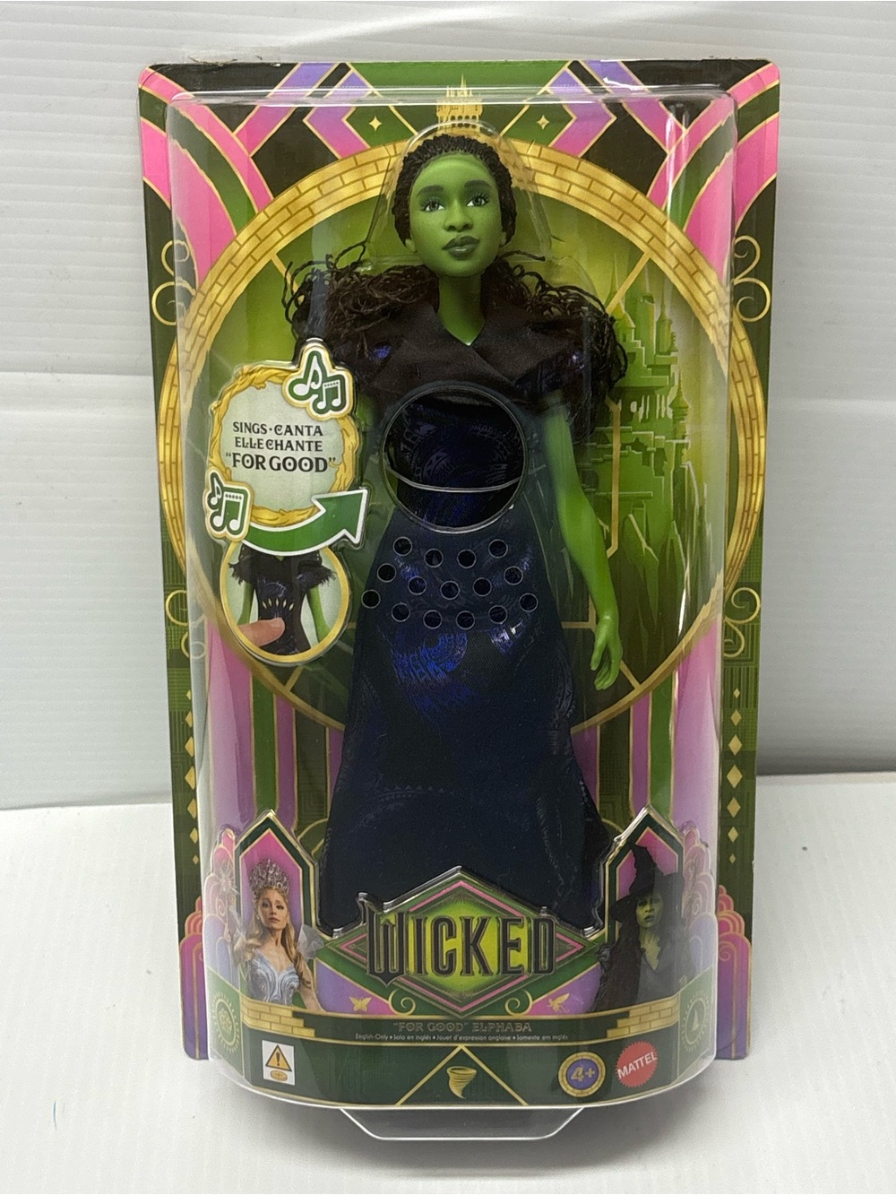 Mattel Wicked For Good Elphaba Singing Doll Sings For Good NEW